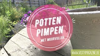 Oude potten pimpen met muurvuller voor een fris nieuw design [upl. by Ennaihs300]