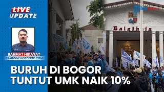 Tuntut UMK 2025 Naik 10 Ratusan Buruh Geruduk Balaikota Bogor Pj Wali Kota Beri Respons [upl. by Aisenat]