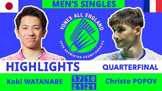 quotFirst semifinal in 125th yearquot Koki WATANABE Vs Christo POPOV  All England Open 2024 [upl. by Bilow]