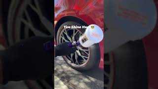 High Gloss Tire Shine Application tireshine paintgun glossy details hack [upl. by Tichon]