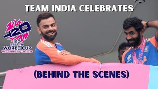 Team India private celebration postwin  T20 World Cup Final  Behind the scenes footage [upl. by Aremahs]