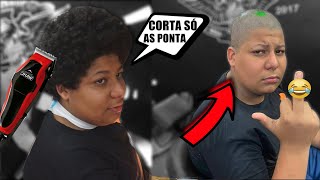 CORTEI O CABELO DELE NO ZERO Trolagem [upl. by Nemaj]