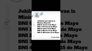 Fechas de cobro Mes Mayo24 xa Jubilados y Pensionados [upl. by Hardigg]