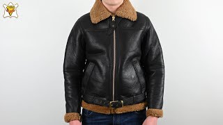 Goldtop Battle of Britain Sheepskin Flying Jacket [upl. by Akemhs]