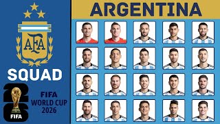 ARGENTINA Squad FIFA World Cup 2026 Qualifiers  November 2023  FootWorld [upl. by Laamak]