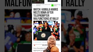 Kamala Harris went brain dead after teleprompter malfunctions at rally 😂😂😂😂 [upl. by Mackoff]