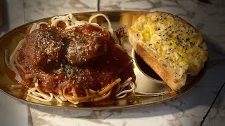 cookingSpaghetti amp Big Parmesan Meatballs vlog [upl. by Orest]