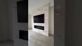 Fireplace Makeover 🔥🔥🔥 interiordesign customhomedesign fireplace fireplacemakeover [upl. by Joachima63]