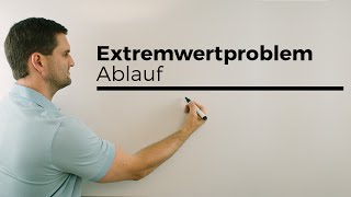 Extremwertproblem Ablauf Optimierungsaufgabe Extremalproblem  Mathe by Daniel Jung [upl. by Nimesh]