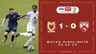 Highlights  MK Dons 1 Morecambe 0 [upl. by Schoenburg738]