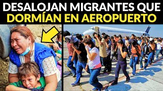 EEUU DESALOJA MIGRANTES QUE DORMÍAN EN AEROPUERTOS [upl. by Naillil]