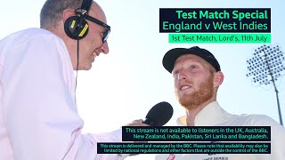 BBC Test Match Special Audio  England v West Indies  1st Test Match Day 2  Lords [upl. by Thorn]