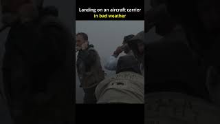 Landing on an aircraft carrier in bad weather [upl. by Darrin]