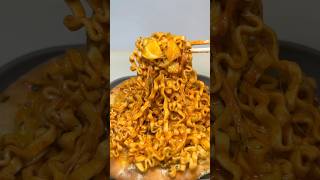 carbo buldak ramen on sweet potato pizza asmr koreanfood [upl. by Dulci244]