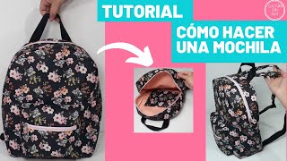 DIY CÓMO HACER UNA MOCHILA FÁCIL  cómo hacer una mochila escolar [upl. by Ballard]