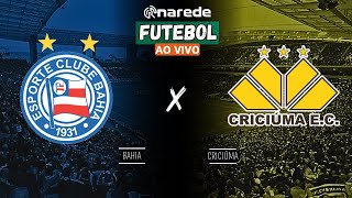 BAHIA X CRICIÚMA AO VIVO  TRANSMISSÃO BRASILEIRÃO 2024 [upl. by Fritzie159]