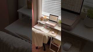 aesthetic study desk makeover👩🏽‍💻🎀 deskorganization deskmakeover studydesk aesthetic desk [upl. by Garneau]