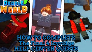 How To COMPLETE The LAST 4 Icyridge Help Center Quest  Doodle World [upl. by Kalina745]