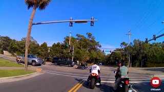 Riding from Hooters North Myrtle Beach to Cherry Grove Black Bike Week 2022 [upl. by Quillan]