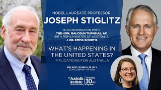 Whats happening in the United States  Joseph Stiglitz Speaking Tour  Sydney [upl. by Ducan]