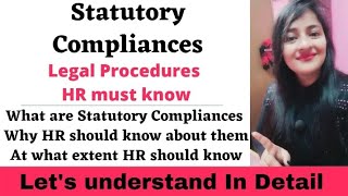 Statutory Compliances  Legal Acts HR must know hr readytogetupdate [upl. by Richella973]