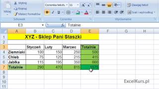 Kurs Excel 2007 Dla Początkujących Część 2 [upl. by Annoved209]