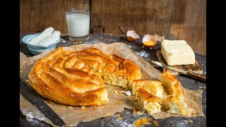 BANITSA WITH CHEESE BULGARIAN CHEESE PIE [upl. by Holmen]