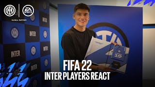 FIFA 22 VIP PACK  INTER PLAYERS REACT 😂🎮🎁⚫🔵 SUB ENG [upl. by Okim]