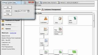 Sage 50 Tutorial Changing the System Date Sage Training Lesson 172 [upl. by Hembree654]