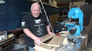 Laminating oak edgeing and upholsteryNauticus 27 ft cruiser boat  full restoration Episode 41 [upl. by Krusche]