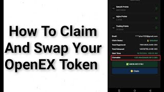 OpenEX  How To SwapSell Your OEX Token [upl. by Barri]