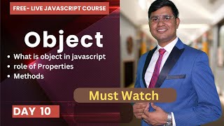 Javascript Object explain in live class  object property and method importance [upl. by Ally]