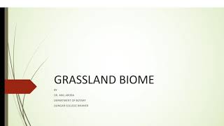 GRASSLAND BIOME [upl. by Anehs]