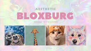 AESTHETIC CUTE ANIMAL DECALS FOR BLOXBURG  ROBLOX [upl. by Eiznekcam]