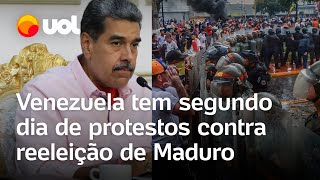 Protesto na Venezuela Oposição vai às ruas contra Maduro pelo segundo dia seguido [upl. by Guinna988]