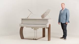 A Matte Grey and Liquid Metal Self Playing Grand Piano with a difference [upl. by Bucella]