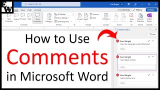 How to Use Comments in Microsoft Word Modern Comments [upl. by Nikolaus]