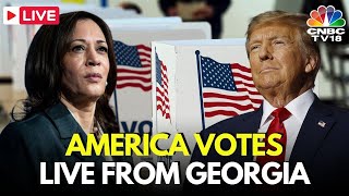 US Election 2024 Latest News LIVE Voting in Swing State Georgia  Trump vs Harris  N18G [upl. by Euqinitram]