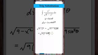 Trig Substitution  yx2sqrt9x2 [upl. by Terag]