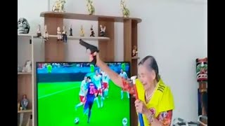 Abuela que celebró con arma el gol de Mina y el triunfo de Duque causa polémica  Noticias Caracol [upl. by Leontine158]