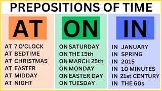 Basic English Grammar  prepositions of time  ATONIN [upl. by Houlberg]