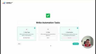 Sembly AI  Wrike Automation Tutorial [upl. by Annahsat]