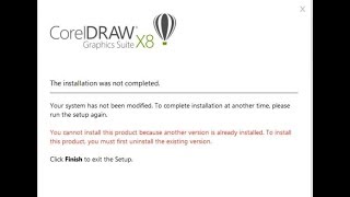 Installing Corel Draw X8 and how to resolve the error [upl. by Yevreh]