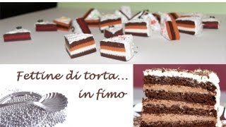 quotFettine di tortaquot in fimo tutorial [upl. by Arakal]