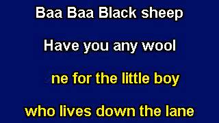 Baa Baa Black Sheep Karaoke Video with lyrics with demo singer [upl. by Ecila389]