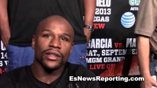 FLOYD MAYWEATHER vs Canelo Alvarez Mayweather talks about the fight EsNews Boxing [upl. by Idnahc763]