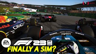 IS F1® 23 FINALLY A SIM  Sim Racers First Drive [upl. by Arrol]