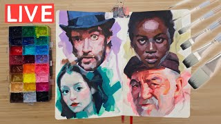 Gouache Portrait Painting Live Brush Sale Ends Tonight [upl. by Wulf]