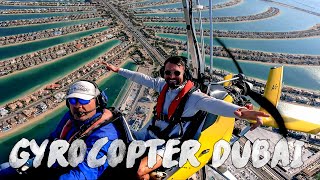 Gyrocopter Dubai Palm Jumeirah Aerial Views Dubai [upl. by Aneek]