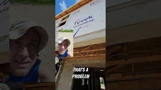 Why the Bottom of Tyvek House Wrap Should Always Be Open newconstruction [upl. by Ulises860]